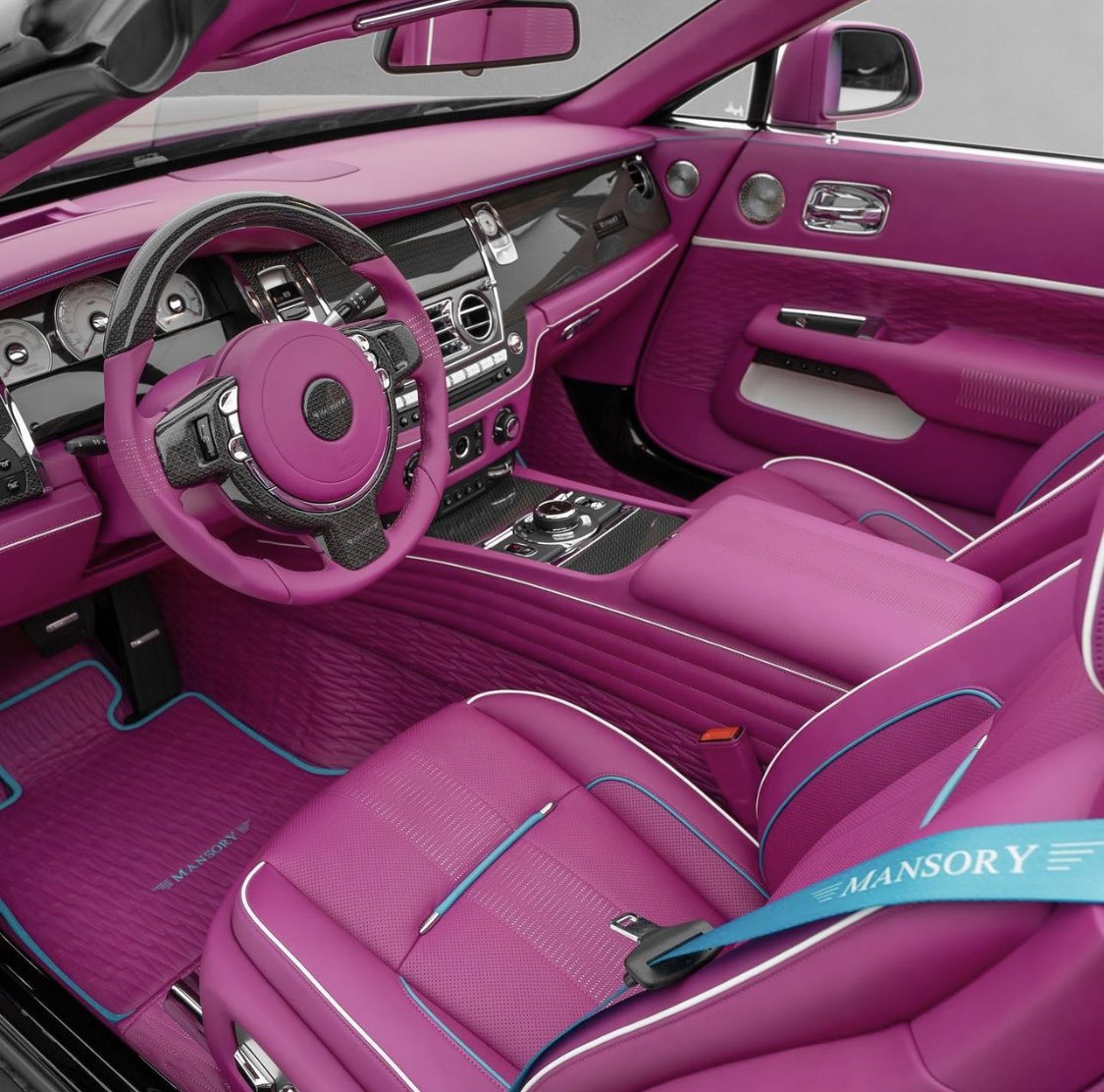 _ppq9's tweet photo. Rolls-Royce Dawn by MANSORY 💜

The Rolls- Royce Dawn by MANSORY captivates with a breath-taking paintwork with an inspiring colour combination that shows the lightness of summer and symbolises the joy of life with a corresponding full leather interior. All add-on parts in forged carbon; rim design type FS.23; power increase to 740 hp and 1.000 Nm; performance: Vmax 285 km/h and 0-100 km/h in 4.5s.