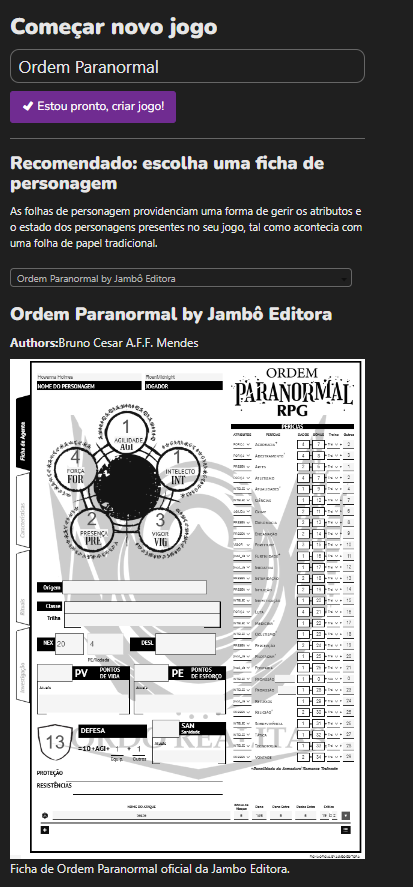 Roll20 on X: In Ordem Paranormal RPG by @jamboeditora, an organization of  agents called the Ordo Realitas investigate mysteries and fight demons to  prevent chaos and destruction. 🕯️This supernatural character sheet (and