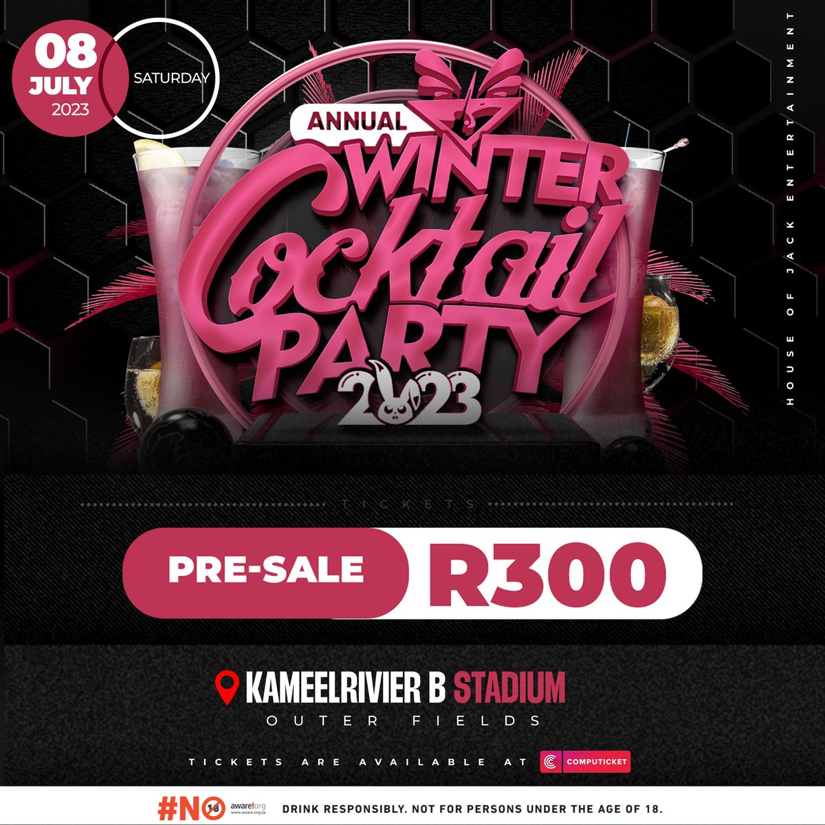 Just a Heads up for the #AnnualWinterCocktailparty23.

Tickets are available at all <a href="/Computicket/">Computicket</a> Retail Nationwide.

#AnnualWinterCocktailparty23
#HOJWCP23