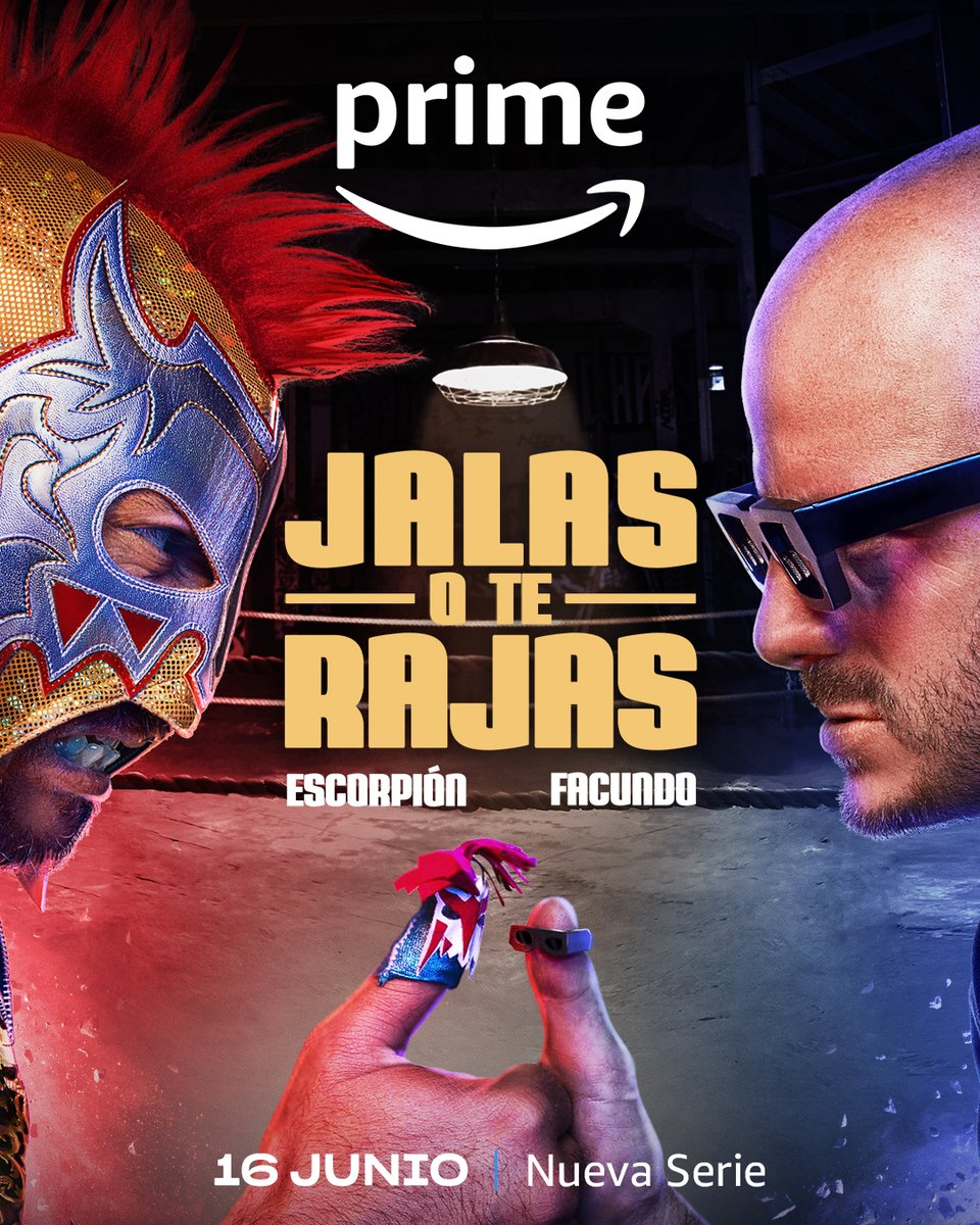 PrimeVideoMX's tweet photo. El @ESCORPIONGOLDEN  y @facufacundo como nunca pensaste verlos: recibiendo una cucharada de su propio chocolate. Jalas o te Rajas llega este 16 de junio. Solo en Prime. https://t.co/4xNdE2dV8P