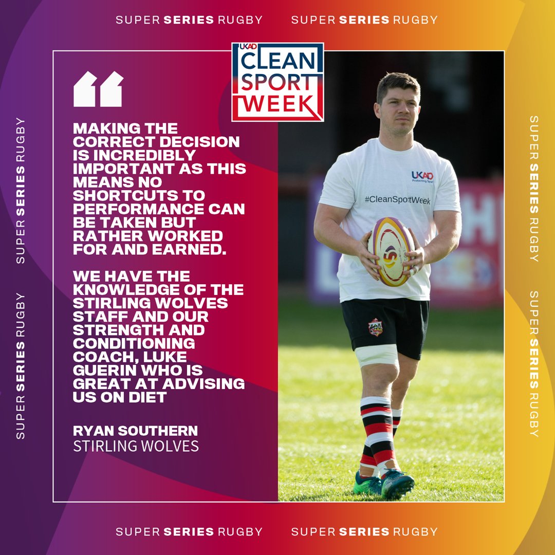 ScotRugbyPrems's tweet photo. Super Series are part of the team, are you? This year
@ukantidoping’s #CleanSportWeek is all about the importance of teamwork. 

Keeping sport clean is not just a player's responsibility – it is the responsibility of us all.🏉

#FOSROCSuperSeries https://t.co/1QdFwnUMPv