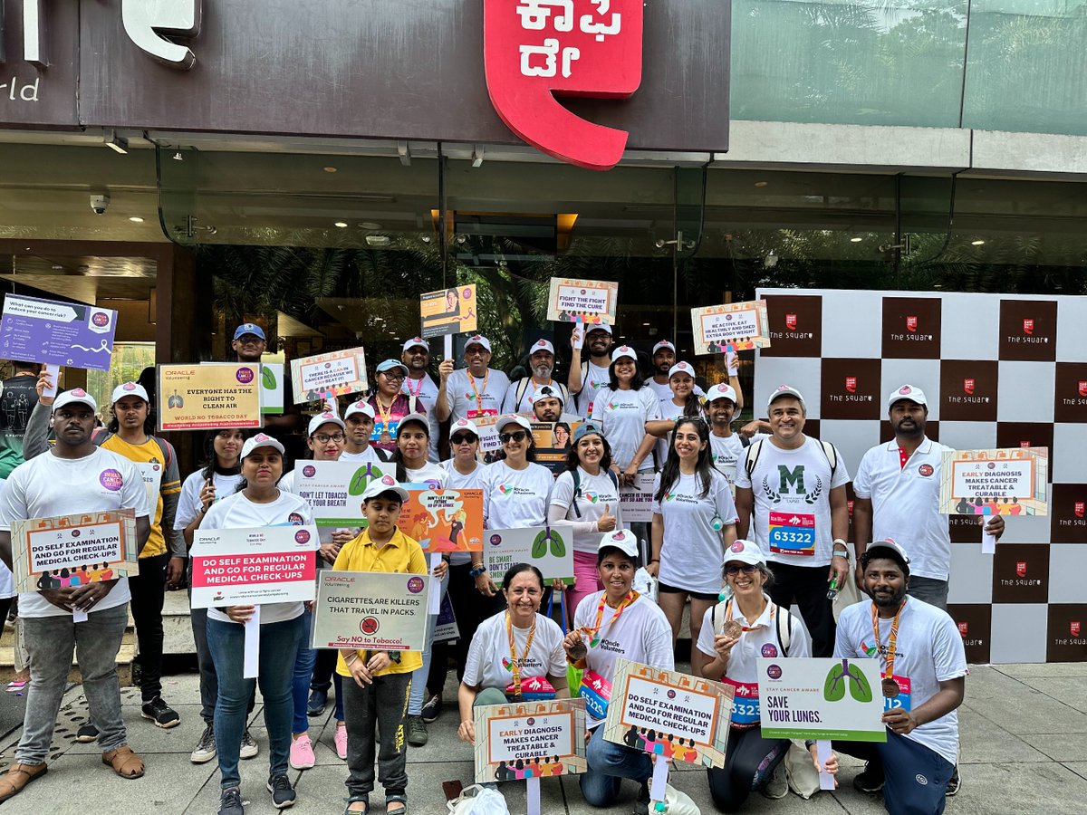 kamal_peter's tweet image. If you love your daily walks, you can never miss participating in @TCSWorld10K. I ran the 5.1 kms to create awareness about cancer. #Oraclevolunteers energetically campaigned to stay off #tobacco , #smoking #junkfood, #inactivity to stay 2 steps ahead of #cancer. @ICSBangalore