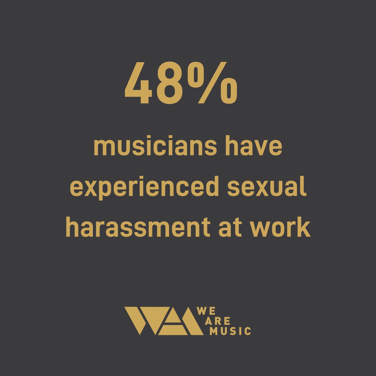 According to a 2019 survey of over 700 musicians by @WeAreTheMU , 48% have experienced sexual harassment at work. This is why it's important to speak out and advocate for change.

Find out more:
musiciansunion.org.uk/campaigns/end-…

#EndSexualHarassment #MusicIndustry #AdvocateForChange