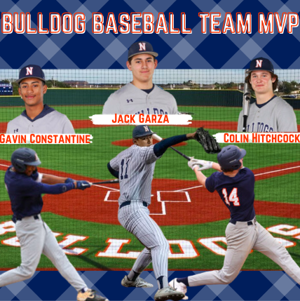 Our Bulldog Baseball Team MVP Award is shared by three players, Senior Gavin Constantine, Junior Jack Garza, and Junior Colin Hitchcock!!