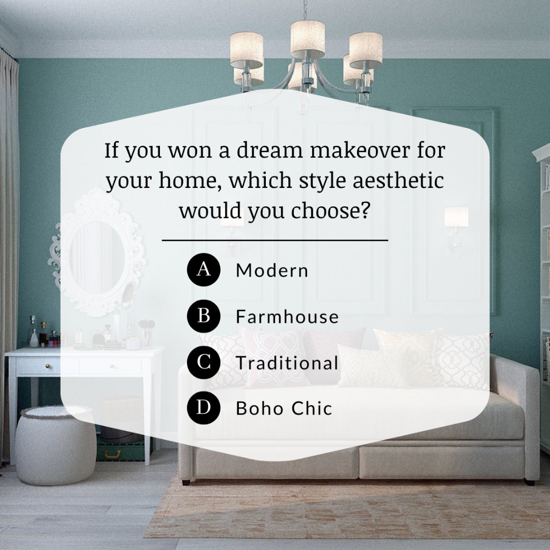 Dream home makeover - which style would you choose? Modern, Farmhouse, Traditional, or Boho Chic? Or got another style in mind? Comment below! 🏡💬

Contact Nina Daruwalla - Bay Area Realtor, Coldwell Banker Realty - 408.219.5743 #homemakeover #realestate #homeaesthetic