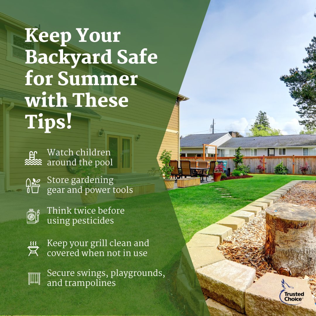 Trusted_Choice's tweet photo. Use these 5 tips to keep your backyard safe. https://t.co/QkUBjLpats