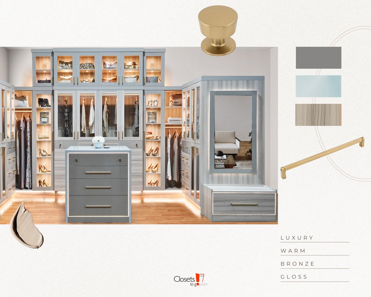 ClosetsToGo's tweet image. CTG'22 Step into Luxury Closet - featuring Sarek Ash wood and Warm Alpaca combo, bronze knobs, and LED lighting. Indulge in the pleasures of fashion and style. #customcloset #luxurycloset #closetdesign #closetgoal

closetstogo.com