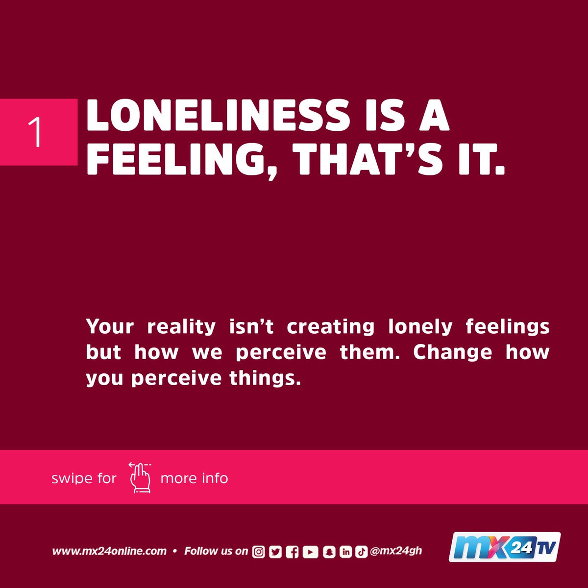 mx24gh's tweet photo. How we perceive things is critical.
(1/3)
#mx24gh #mx24teaser #mx24teasers #Loneliness https://t.co/KcrjrpqVXw