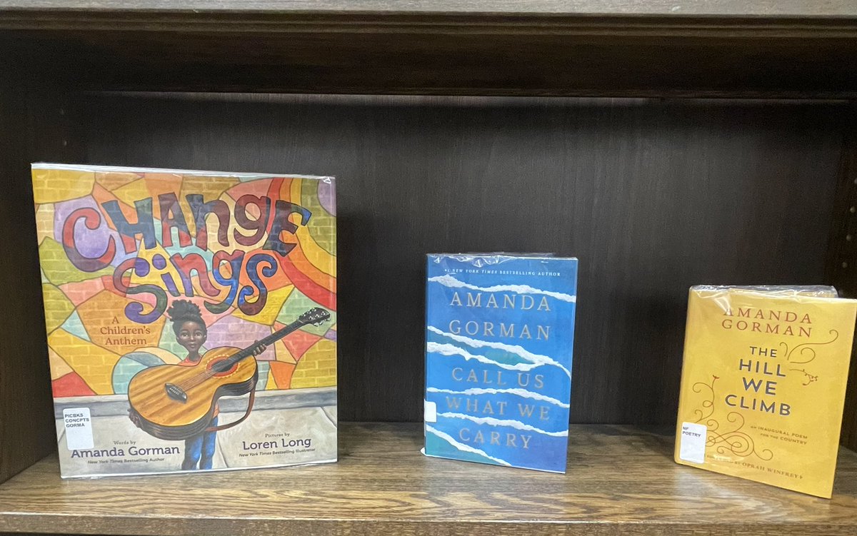 We have your books <a href="/TheAmandaGorman/">Amanda Gorman</a>