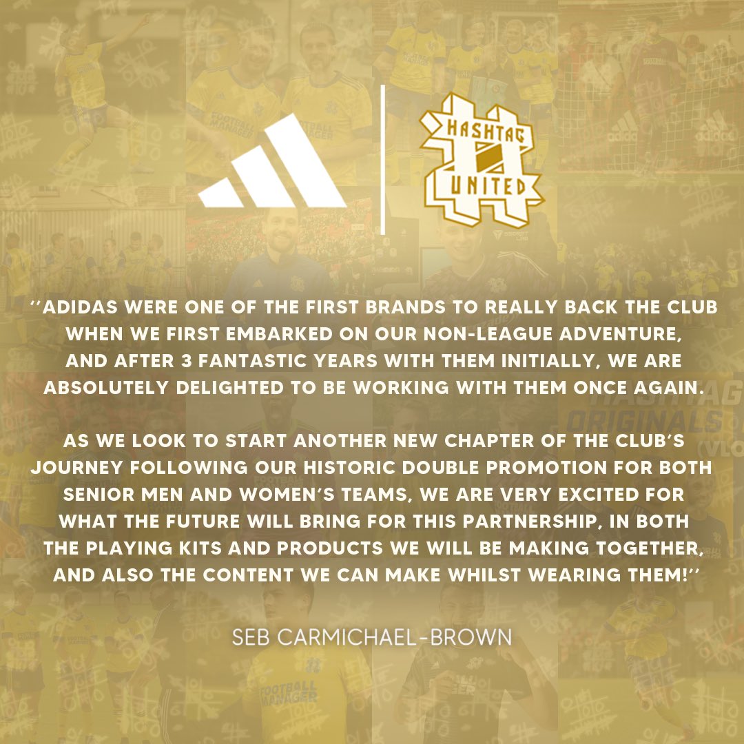 Hashtag United (@hashtagutd) on Twitter photo π WITH <a href="/adidasfootball/">adidas Football</a> π€©
Weβve reunited with Adidas to bring you guys new kits & new memories for the coming season! π
You'll get to see our kits sooner than you think... & we have a surprise in store!
<a href="/sebcbrown4/">Seb Carmichael-Brown</a> had this to say on us being back in the ICONIC 3 stripes π π WITH <a href="/adidasfootball/">adidas Football</a> π€©
Weβve reunited with Adidas to bring you guys new kits & new memories for the coming season! π
You'll get to see our kits sooner than you think... & we have a surprise in store!
<a href="/sebcbrown4/">Seb Carmichael-Brown</a> had this to say on us being back in the ICONIC 3 stripes π