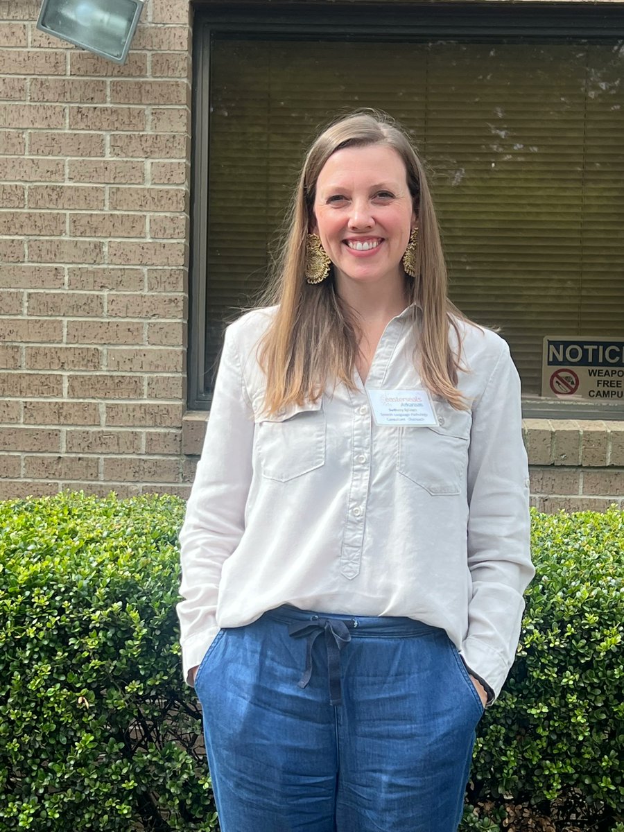 EastersealsOPTS's tweet photo. Join us in celebrating one of our newer team members, Bethany. Bethany Splawn, M.S., CCC-SLP, serves as a speech language pathology consultant to Easterseals Outreach.  She completed degrees at Henderson State University and the University of Arkansas for Medical Sciences. https://t.co/MmGSM4ObaR