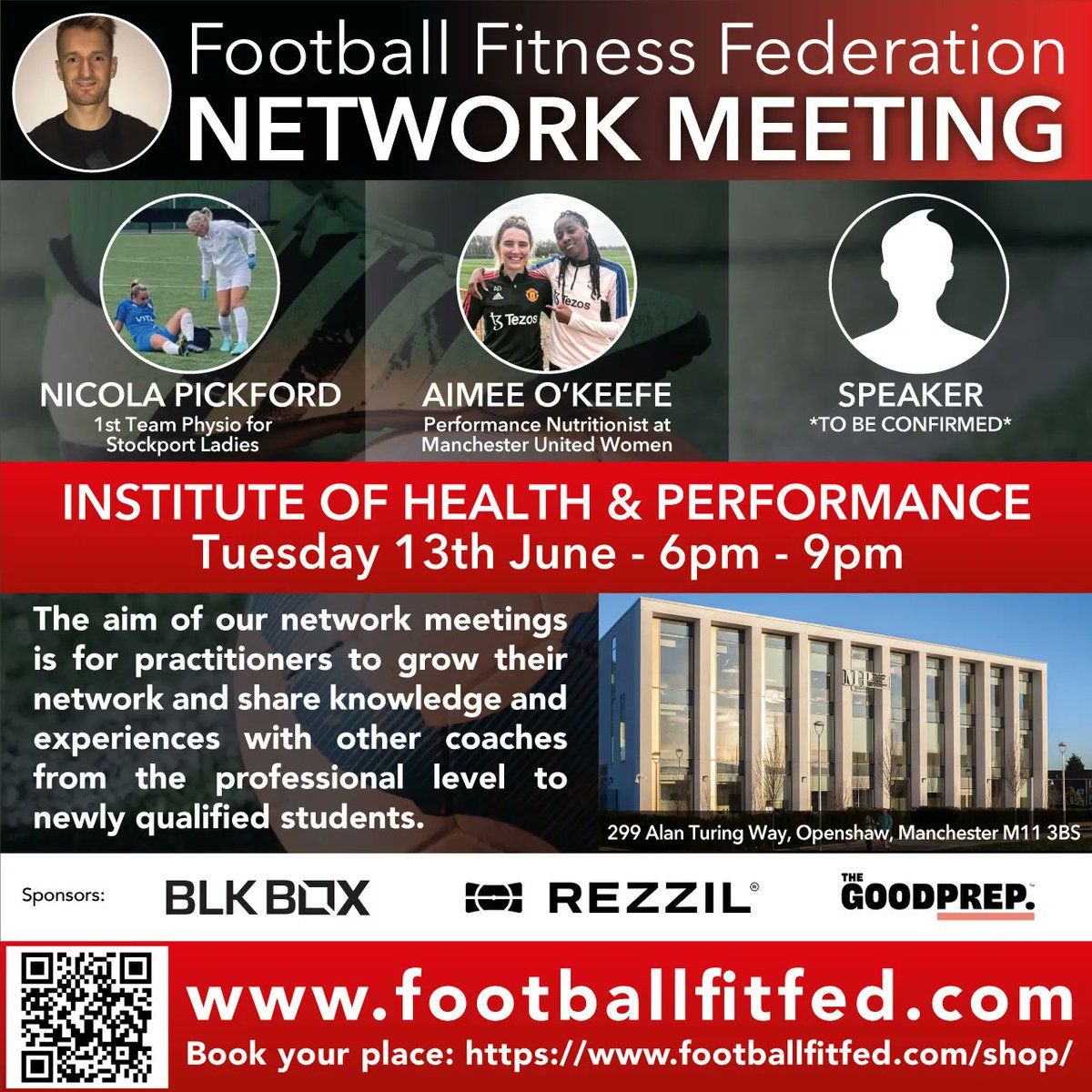 FootballFitFed's tweet photo. North West #networkingevent

Preparation for the next Evolution of the Women’s Game ⚽️

Join us for an evening of #networking

🗣️ @NicolaPickford1 &amp; @Aimeeellen1
🗓️ Tues 13th June
🏟️ Manchester Institute of Health &amp; Performance

Early Bird Tickets👉https://t.co/26goY7sRoZ https://t.co/TIhEUItfht