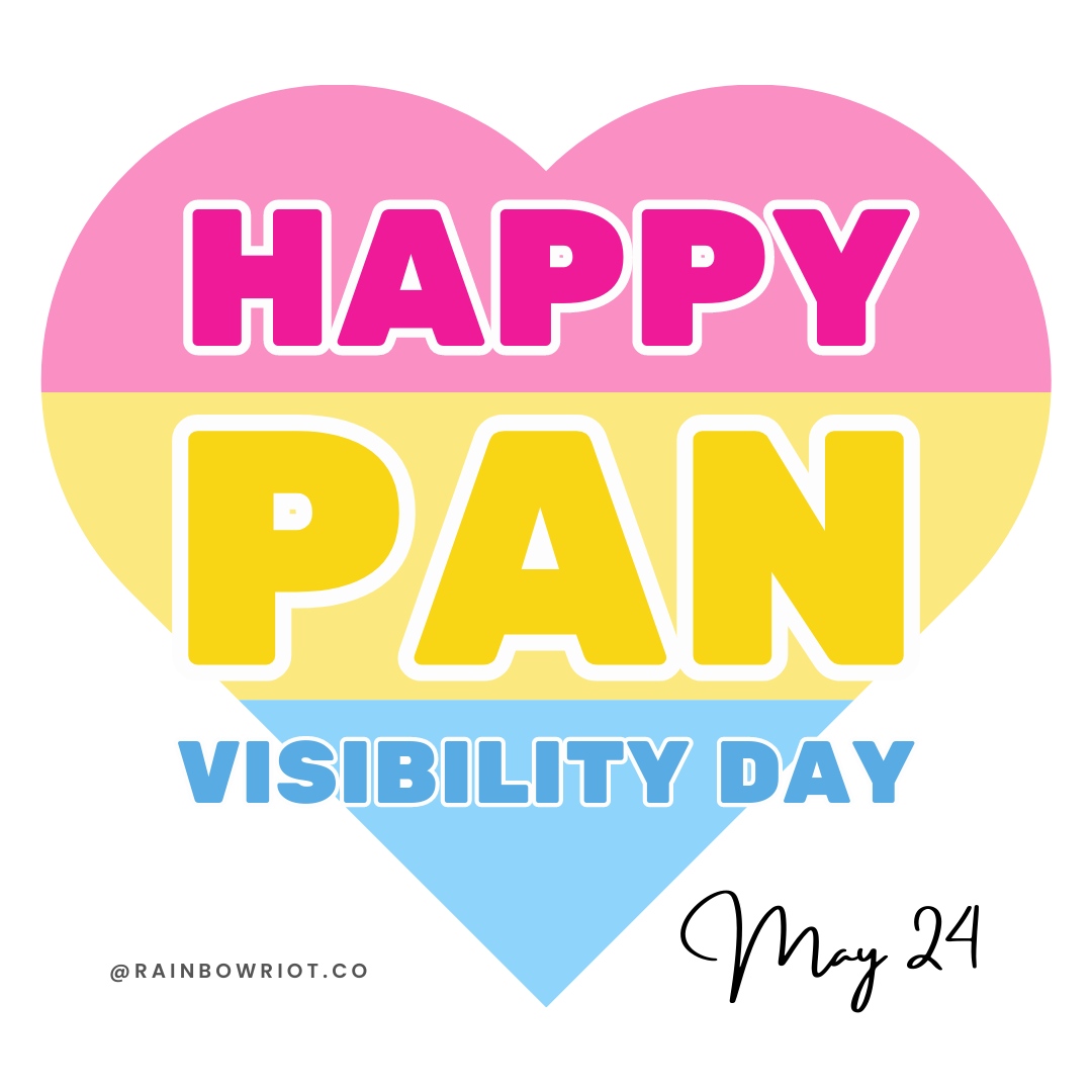 RainbowRiotCo's tweet photo. Embracing the spectrum of love and attraction this #PanVisibilityDay. 🌈💗 Here's to those who see hearts, not parts. To those whose love transcends traditional boundaries. 🥳💞

Remember, #LoveIsLove. So here's to you, our Pan pals, for being #UnapologeticallyYou

#PanPride https://t.co/ZKkGTbrTx7