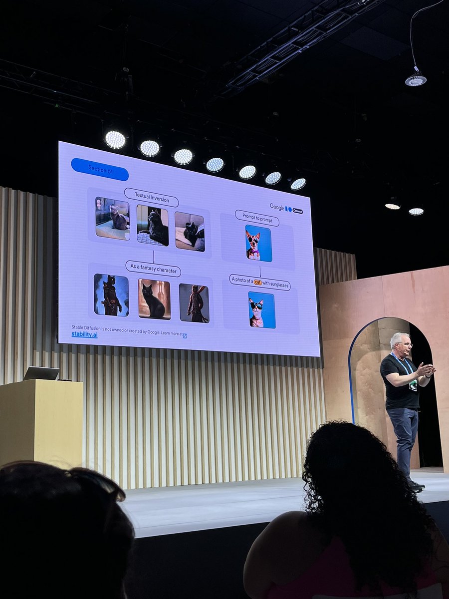 gpolsoni's tweet photo. Textual Inversion allows you to retain an image generation model with your own classes #GoogleIOConnect #MachineLearning https://t.co/L1Vi7n5laf