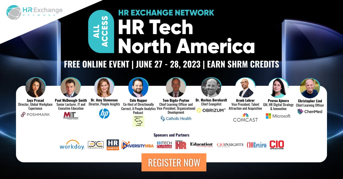 Don't fall behind in the rapidly evolving #HRtech landscape, reserve your spot now for our June event! The 6th edition of HR Tech North America will provide you with the tools you need to stay ahead of the curve.

👉Register now for free at bit.ly/40vy49B
#humanresources