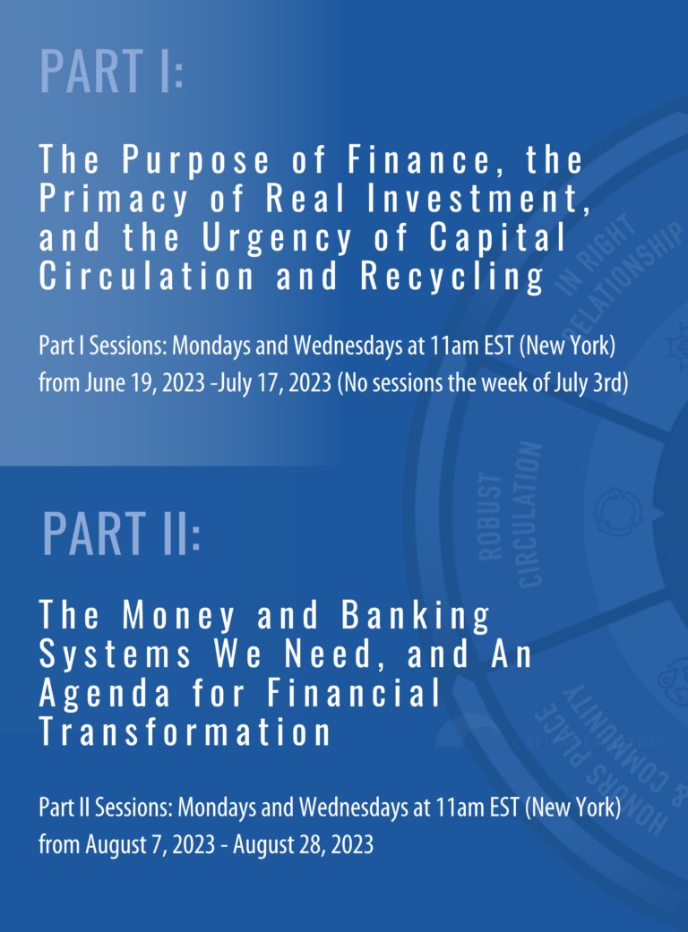 CapInstitute's tweet photo. Introducing a New 2-Part #OnlineCourse Presented by Capital Institute, Hosted by #JohnFullerton: #Finance for a Regenerative #Economy. ENROLL NOW → https://t.co/tOGgCK0nwB. We begin June 19, 2023 https://t.co/WYpRFeMVnE