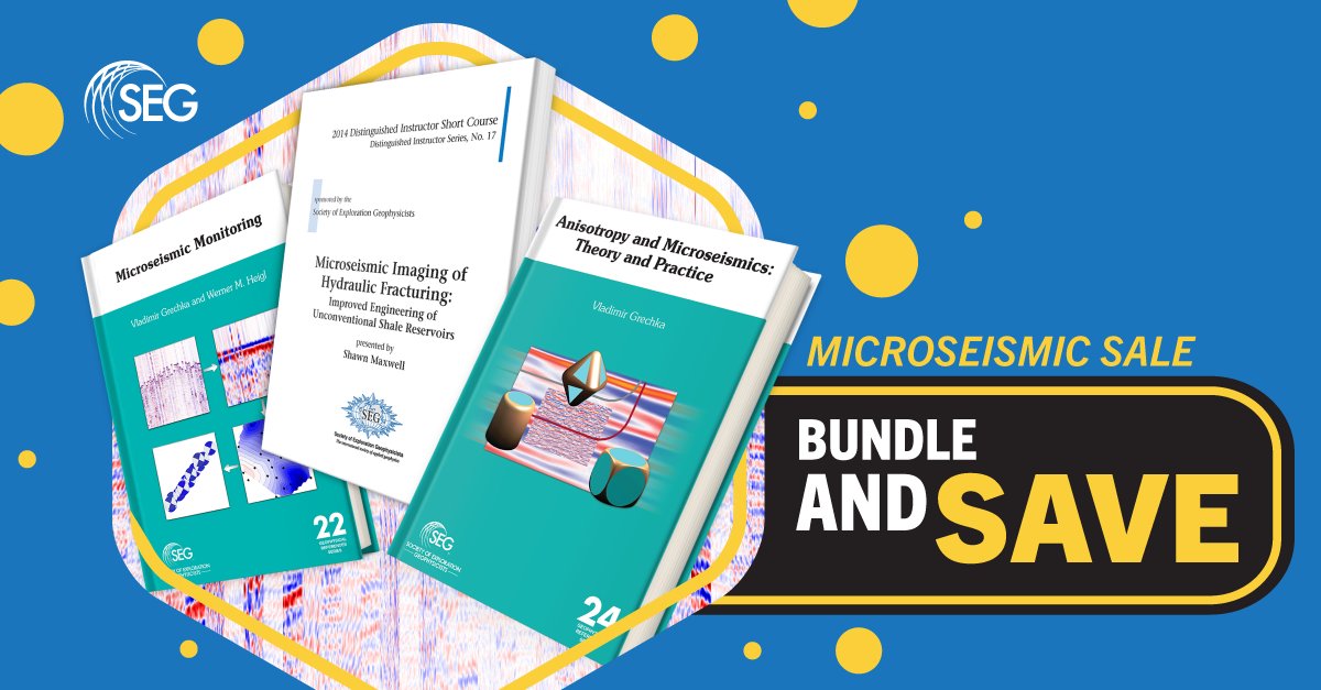 SEG_org's tweet photo. Microseismic Book Bundle Sale!

Buy three books and save 25%!
 * Microseismic Monitoring
 * Anisotropy and Microseismics: Theory and Practice
 * Microseismic Imaging of Hydraulic Fracturing...
#Microseismic 

Buy the bundle: https://t.co/4ZlRJqsu4T https://t.co/lsi8Y78FDm