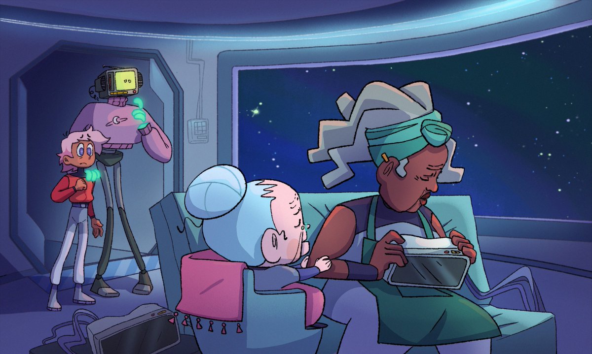 StudioMeala's tweet photo. ‘Space Aged’ is on its way to @CARTOON_media Forum 2023!🚀
.
Studio Meala is delighted to have worked these past few months shaping the project with the show’s creator, @RuthHarbison, a fantastic artist and writer here at the studio!  
.
Artwork by @Shanooloo + @RuthHarbison👾 https://t.co/W5pTMzQSb4
