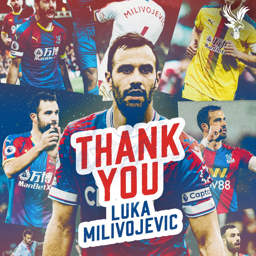 CPFC's tweet photo. A captain. A role model. A legend.

Thank you for everything, Luka ❤️💙

📰 https://t.co/vtQlDDTbeB

#CPFC https://t.co/C0OahzNXnB