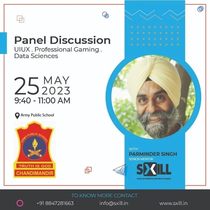 'Panel Discussion on Careers' Parminder Singh shares his experience over an exclusive interaction with Army Public School XI-XII students
#newagecareers #designcareers #armypublicschool #apschandimandir #aps #designthinking #uxui #uxdesign #uidesign #worldskills #indiaskills