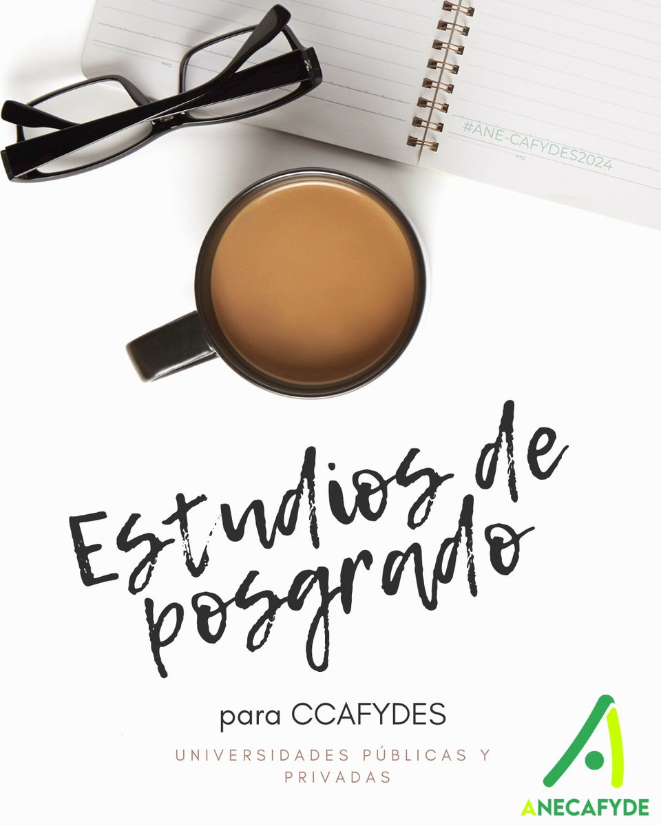 ¿Has terminado tu grado en CCAFYD y quieres seguir formándote?🧐

Para facilitarte el proceso te traemos una lista ACTUALIZADA con las opciones que tienes de estudios de posgrado en las UNIVERSIDADES PÚBLICAS y PRIVADAS🏫

Para acceder a ella pincha en el enlace de nuestra