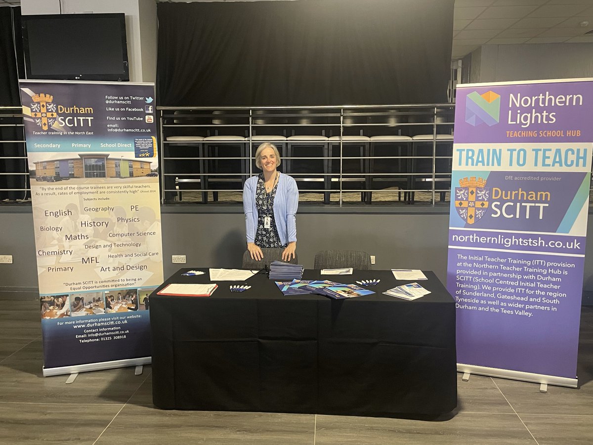 DurhamSCITT's tweet photo. Join Pippa and Rachael tonight for the Newcastle Train to Teach event at St James' Park. Find out more about the courses we offer and how to apply. https://t.co/ZIqTnAZ2gR