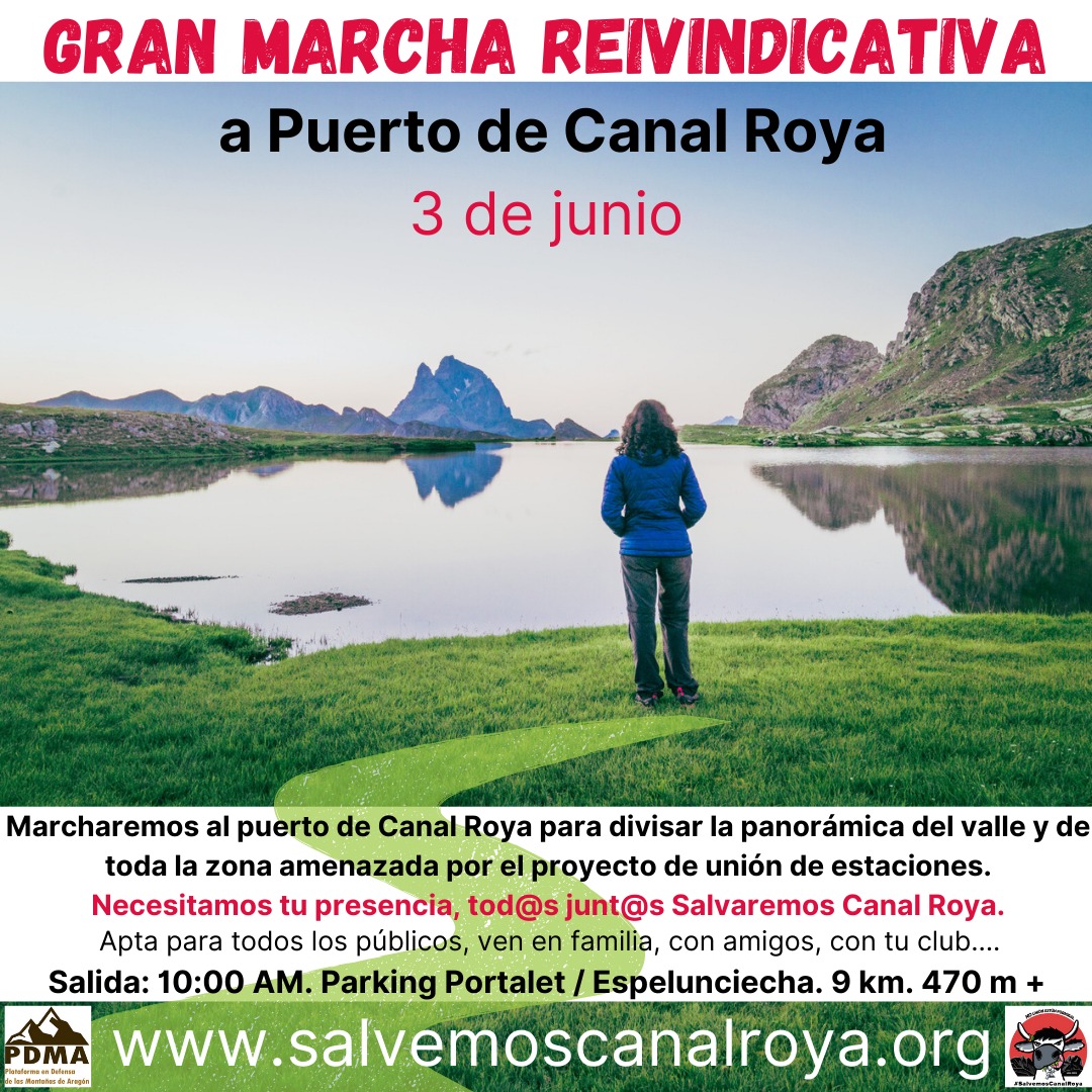 Nos unimos a la marcha porque, como dicen Red Montañas y Mountain Wilderness en su manifiesto, "La Conservación de Canal Roya es un derecho de las generaciones futuras y un deber de los ciudadanos de hoy". #trangoworld #TakeTheOtherWay 👣