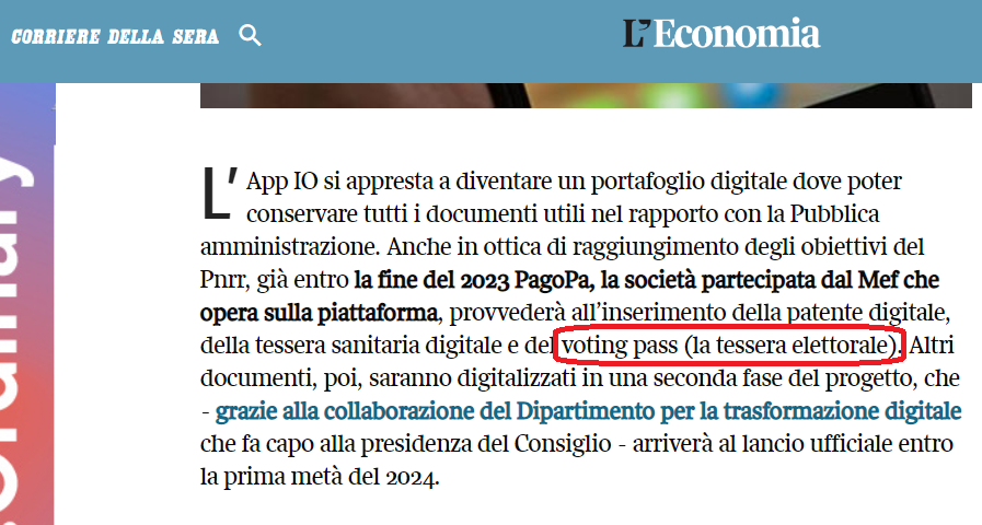 bonhomme69's tweet photo. Caro @Corriere, il voting pass magari anche no, grazie.
"tessera elettorale" lo capiscono tutti/e, credetemi.
#24maggio #dilloinitaliano #xl8 #t9n https://t.co/wwAcDS5jPz