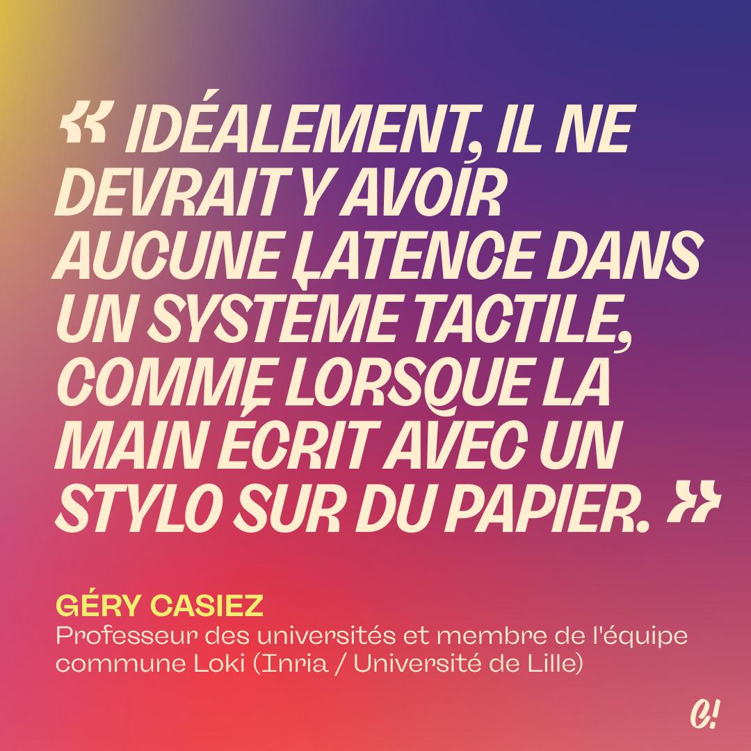 Inria's tweet image. [Article 📕] Scrollez, c'est étudié ! 👈

Dans le dernier numéro de @Chut_magazine, @GeryCasiez (équipe commune LOKI, @Inria_Lille/@univ_lille) explique comment son équipe travaille à mieux reproduire le mouvement du doigt à l’écran🔍: bit.ly/3MUhNr4