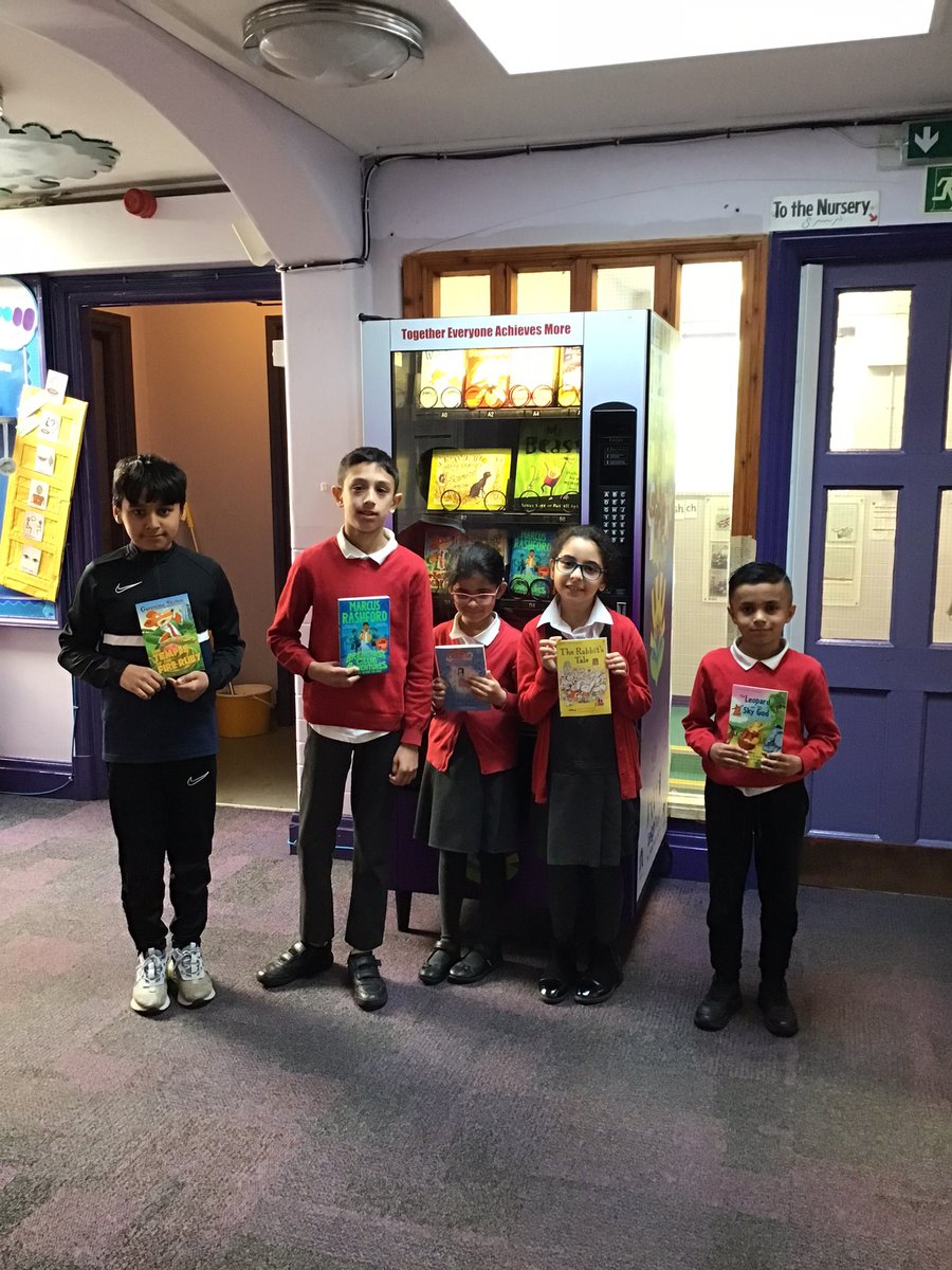 LeighPrimary's tweet photo. Well done to our Remarkable Readers who won the reading raffle today! The children were super excited to choose their reading book from the vending machine. #readingforpleasure #reading #readingincentive #rewards 📚 https://t.co/G5ODKNRtmY