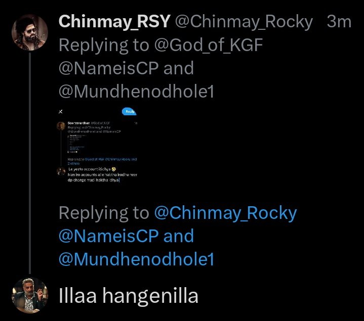 God_of_KGF's tweet photo. @Chinmay_Rocky @NameisCP @Mundhenodhole1 https://t.co/IFULJlCgsf