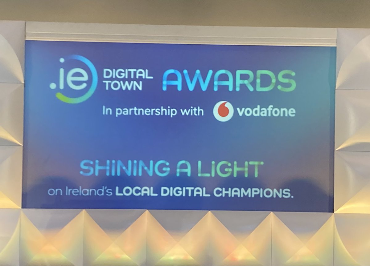 Thrilled to be attending the @dot_IE  #digitaltownawards. Good luck to everyone involved 👏🏻