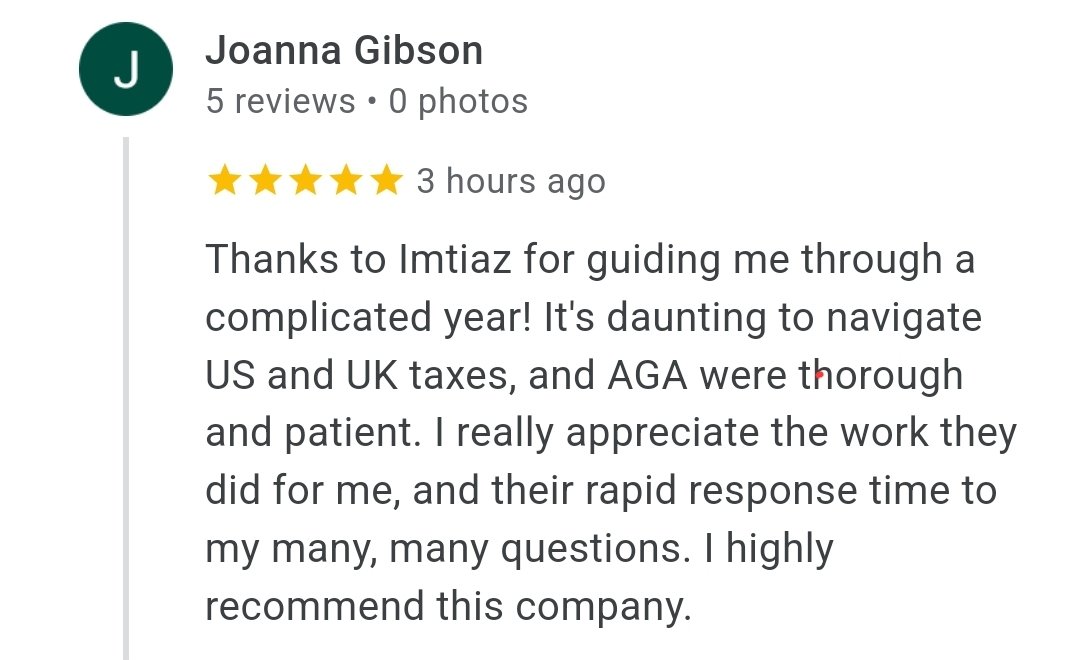 agataxuk's tweet image. Check out this review of Abacus Global Associates Ltd t/a AGA Tax on Google Maps
goo.gl/maps/Dq2PmPBcC…

#IRSTaxTip #IRS #IRSforms #IRSHelp #IRSaudit #TaxReturnPreparation #taxrefund2022 #ustaxes2022 #UStaxPayers #ustaxes