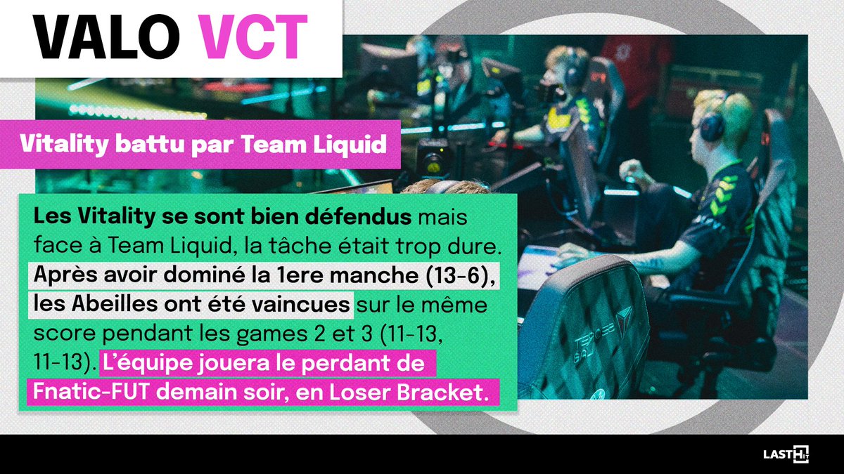 Last_HitOff's tweet photo. 📰 Vos news #esport du mercredi 24 mai 2023 👇
🔫 #VCTEMEA : @TeamVitality battu par @TeamLiquid
🇨🇵 #LFL : Nouveau roster annoncé pour la @KarmineCorp
⚔️ #Div2LoL : Entrée réussie pour @TeamduSud_ et @LilleEsportClub
🇰🇷 Sélection annoncée pour les #ASIANGames
#LastHit https://t.co/Fin9ZPE9AR