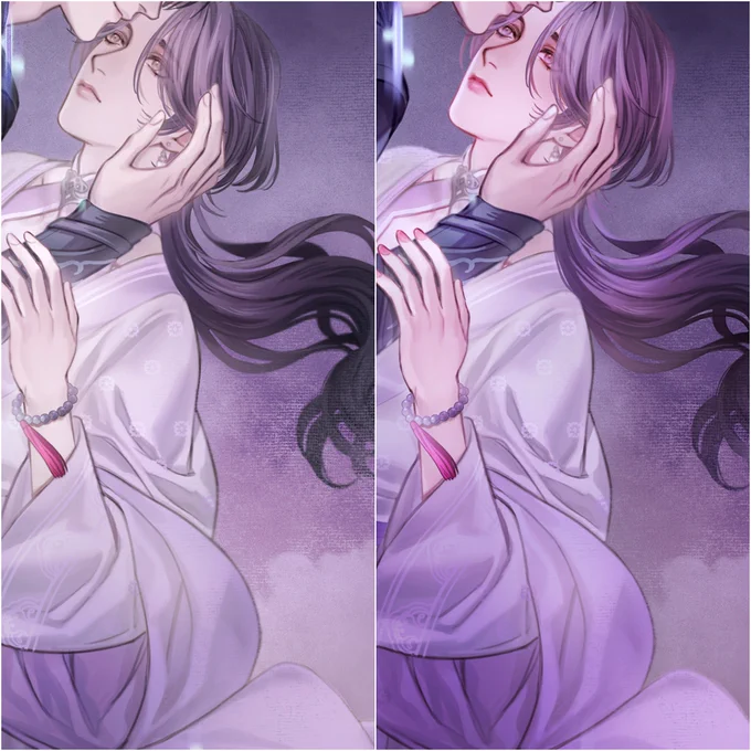 ซ้ายก่อน ขวาแบบใช้จริง จริงๆชอบความนัวๆ แบบก่อนโดนปรับมากกว่า