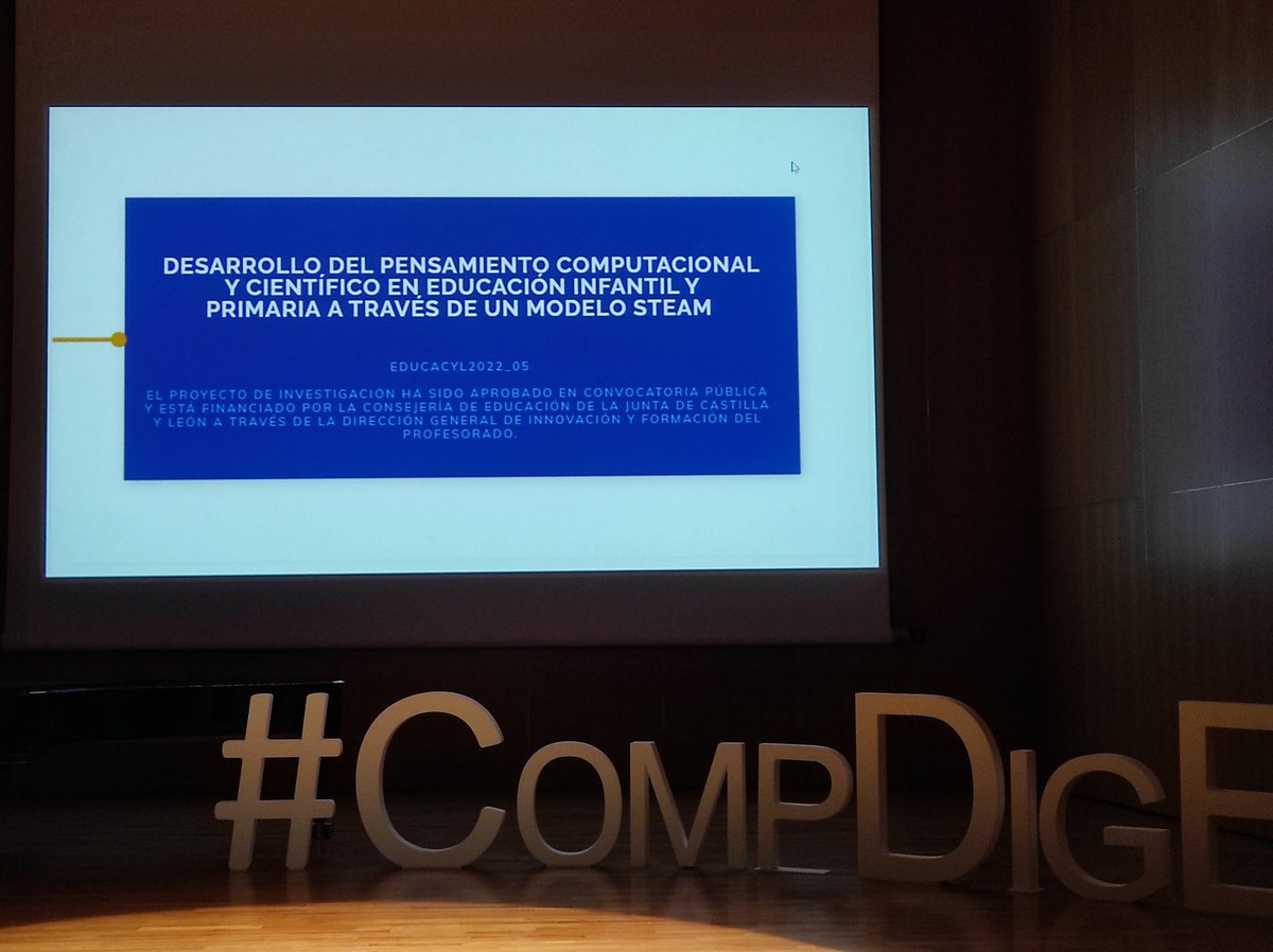 II Jornada Provincial #CompDigEdu_BU

👩🏻‍🏫👨‍🏫Ponencia: "Paso a paso: robótica, ciencia y STEAM en tu centro", por Jorge Martínez Pérez, del CEIP Virgen de las Eras (Valle de Santibáñez), y <a href="/Deborahalf78/">Déborah</a>, del <a href="/ColeLosAngeles/">Colegio Los Ángeles</a> (Miranda de Ebro).

#tiCyL
#formaciónCyL
#CompDigEdu_CyL