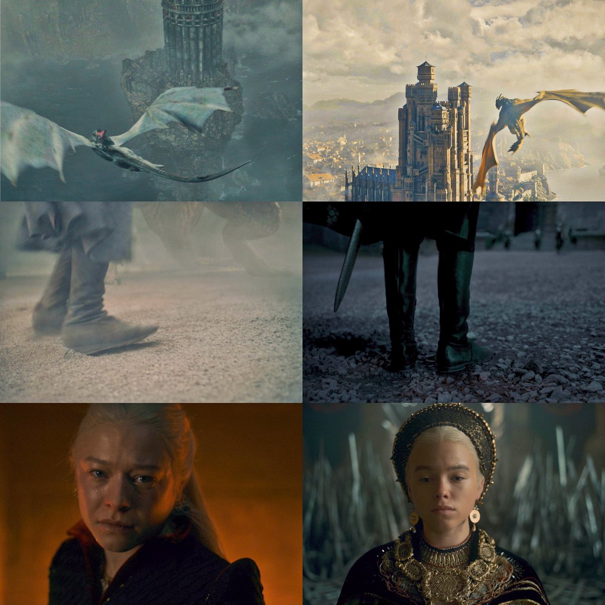 HOTDBr's tweet photo. GENIAL: os paralelos entre o primeiro o último episódio da 1ª Temporada de #HouseoftheDragon 🤯 https://t.co/UK18LXBFxc