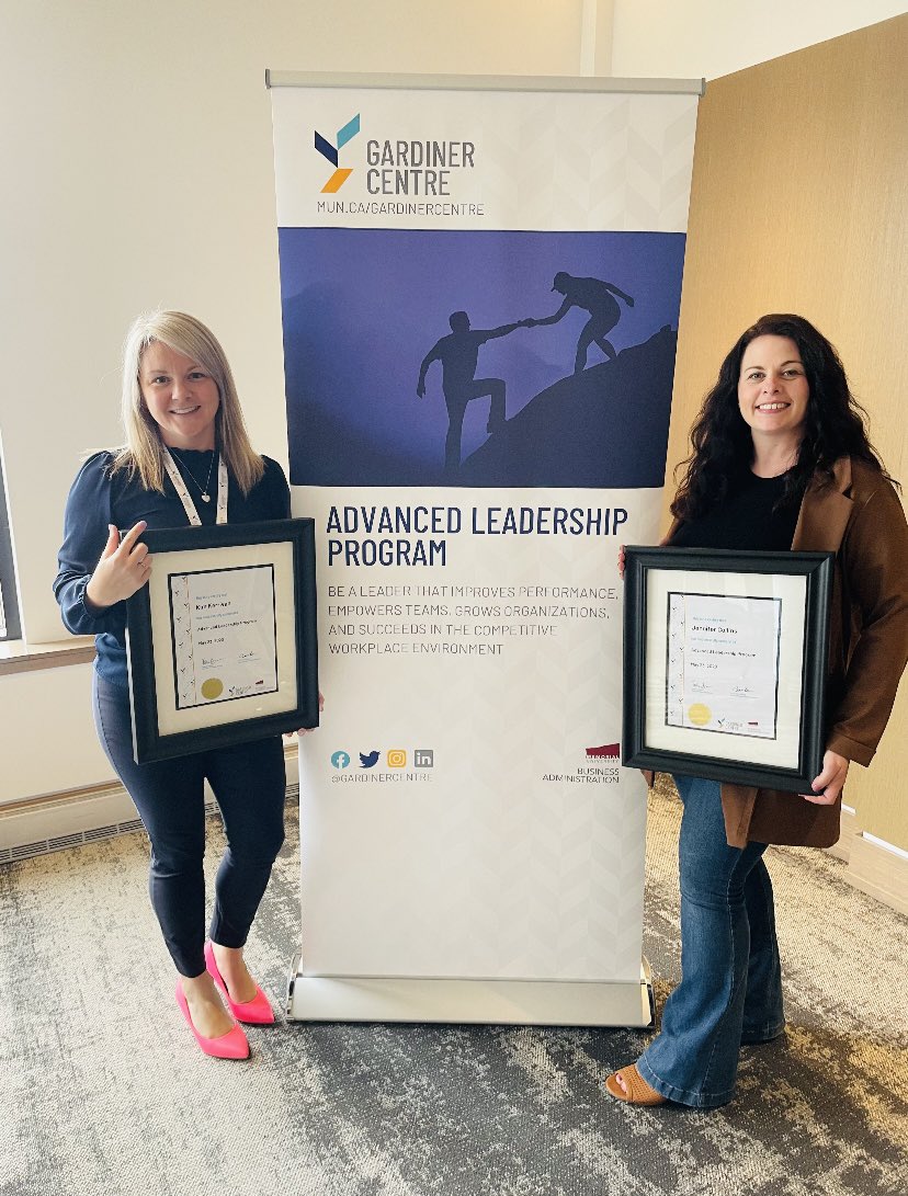 Congratulations going out to Kim and Jennifer for completing the Advanced Leadership Program at @GardinerCentre. Thank you for your commitment to continuous learning and advancement. 👏

#UnlockingPotential #ProfessionalDevelopment