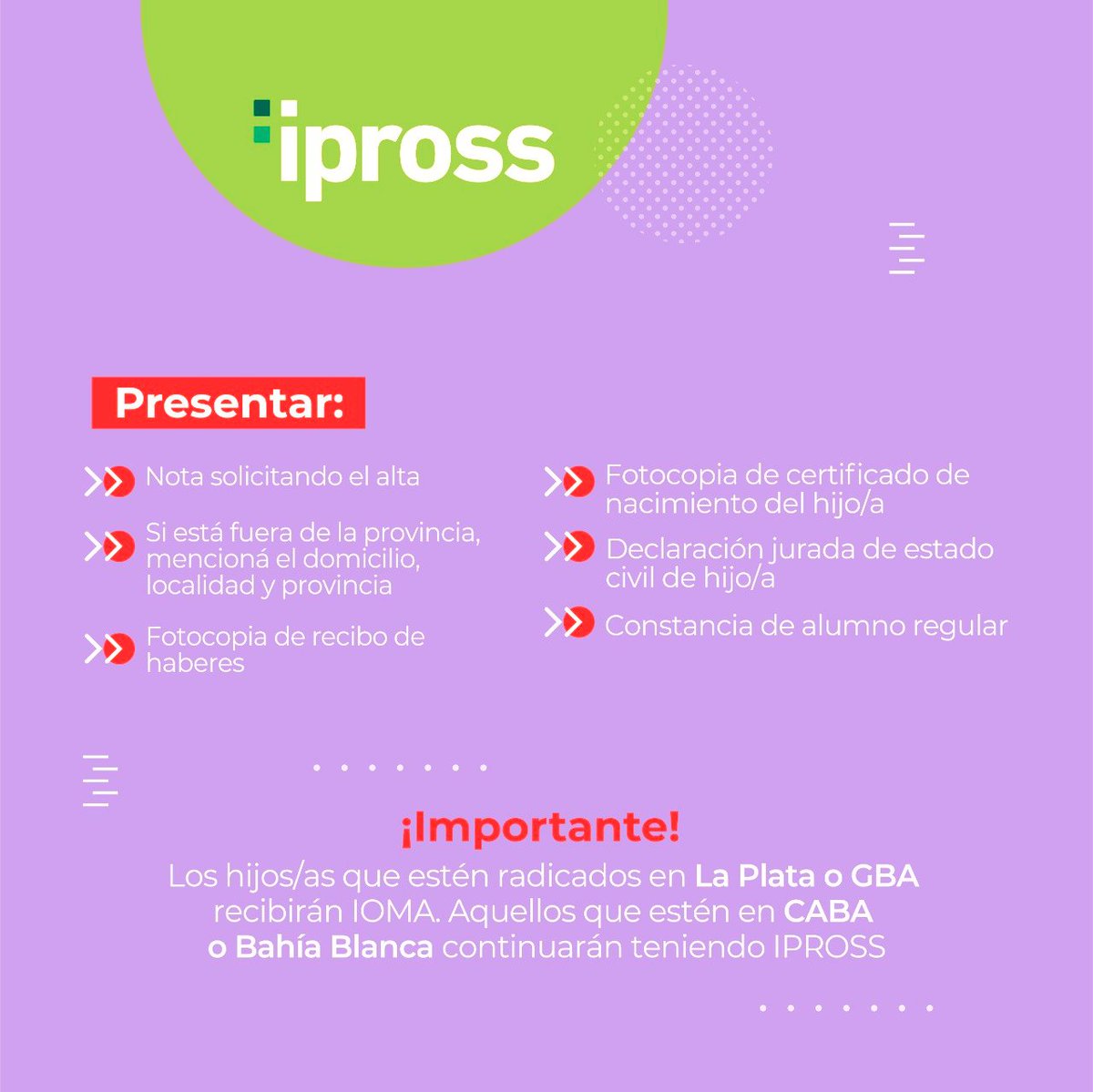 rionegrogob's tweet photo. ¿Necesitas afiliar a tú hijo o hija mayor de 21 años a la obra social @Iprossrionegro? 

Acá te contamos cómo hacerlo 👇 https://t.co/u470VlVIQD