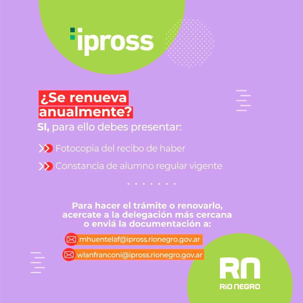 rionegrogob's tweet photo. ¿Necesitas afiliar a tú hijo o hija mayor de 21 años a la obra social @Iprossrionegro? 

Acá te contamos cómo hacerlo 👇 https://t.co/u470VlVIQD