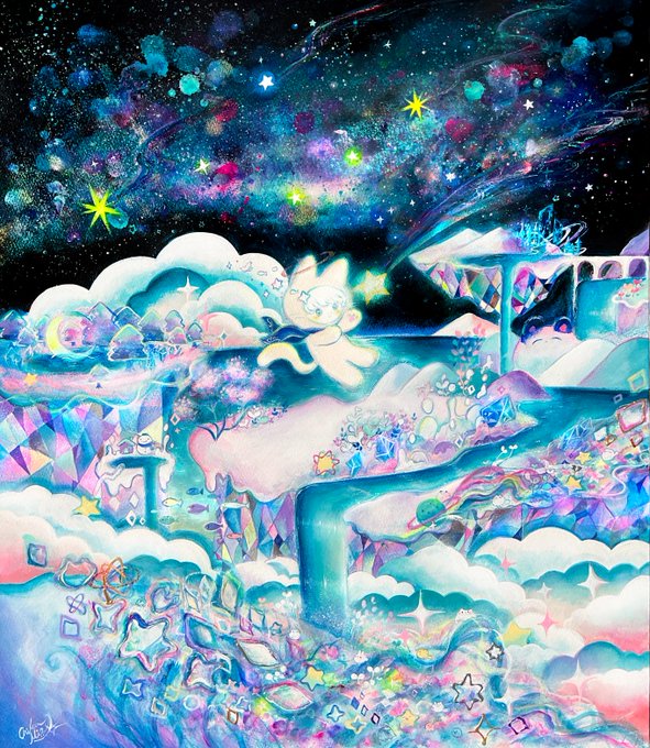 「acrylic paint (medium) starry sky」 illustration images(Latest)
