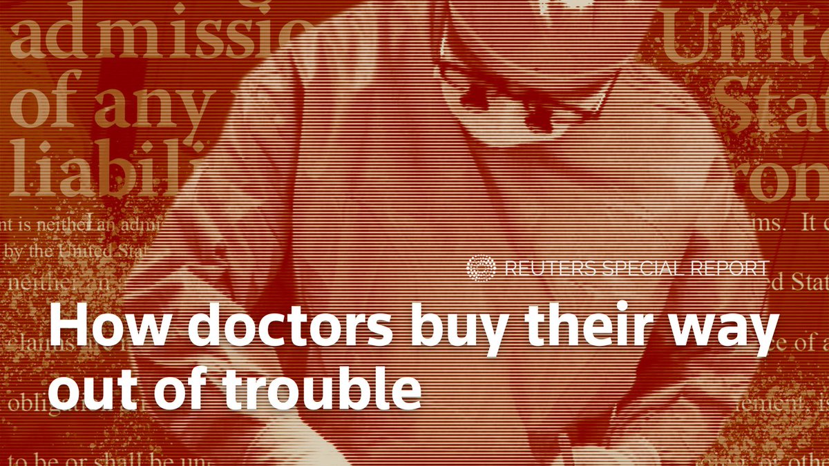 Reuters (@reuters) on Twitter photo How hundreds of accused bad doctors paid civil settlements to stay in business, with help from America’s prosecutors reut.rs/3olIKdX by <a href="/MJBerens1/">Michael J. Berens</a> via <a href="/specialreports/">Reuters Investigates</a> How hundreds of accused bad doctors paid civil settlements to stay in business, with help from America’s prosecutors reut.rs/3olIKdX by <a href="/MJBerens1/">Michael J. Berens</a> via <a href="/specialreports/">Reuters Investigates</a>