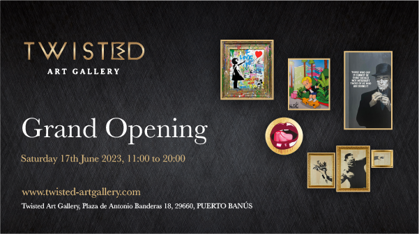 Twistedartg's tweet photo. We are excited to announce the Grand Opening of Twisted Art Gallery on Saturday 17th June 2023, from 11:00 to 20:00. https://t.co/aMuRQYVEaX