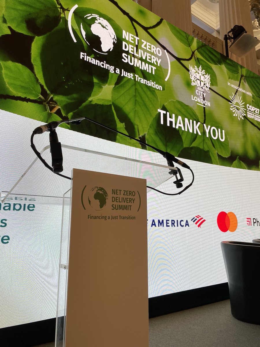 citypolicychair's tweet photo. Today I’ll be speaking at the City of London Corporation and the Egyptian Government’s Net Zero Delivery Summit. Marking halfway between COP27 and COP28 the Summit presents us with an opportunity to discuss how to mobilise capital into emerging markets to support mitigation, adaption and resilience when transitioning to net zero economy.