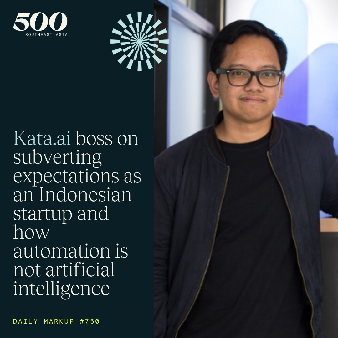 “A lot of problems will be solved using #hyperlocal data.” — Irzan Raditya of 500-backed <a href="/KataDotAI/">Kata.ai</a>. So far, the company has processed 2 billion conversations, helping businesses reduce costs by >70% and increase conversion by 3x: bit.ly/3IWLMfR

Photo credit: Tatler