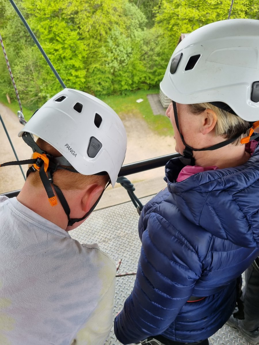 Climbing with Group 4...