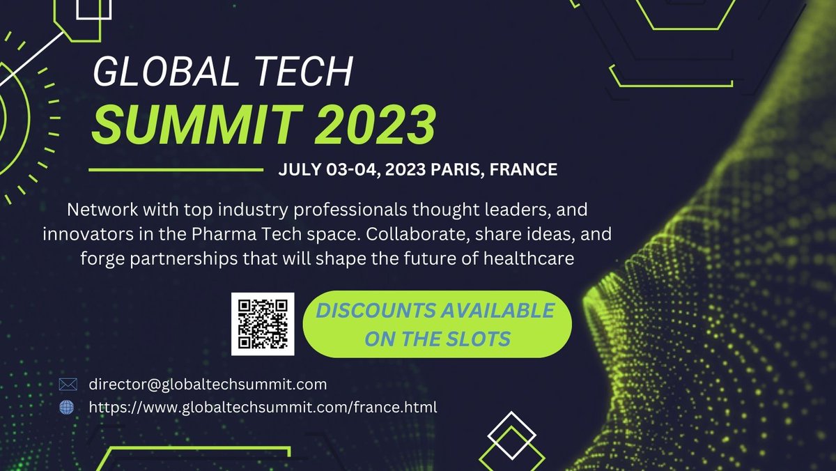Discover how the convergence of #technology and #pharmaceuticals is driving breakthroughs in #drugdiscovery #personalizedmedicine, #patientcentriccare. From #precisionmedicine to #telemedicine, we'll explore the incredible advancements in the #healthcare at #globaltechsummit2023.