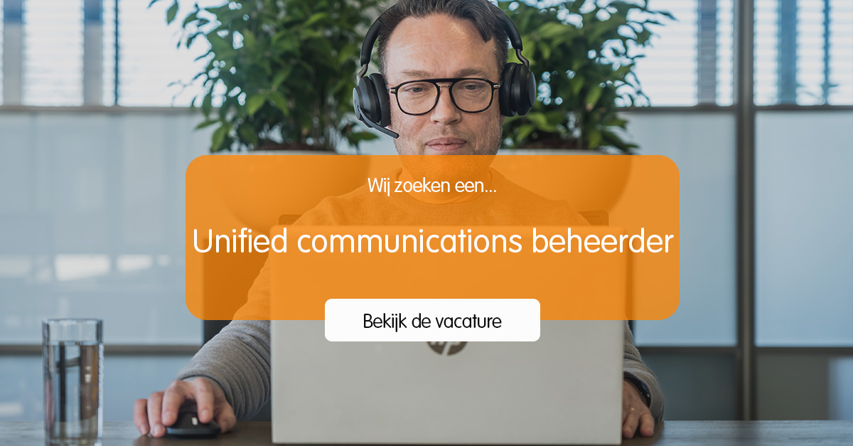 Krijg jij energie van het voorkomen en oplossen van verstoringen binnen complexe telecom-omgevingen? Bekijk dan snel de vacature! 

👉 ow.ly/ejl550NNVgz

#vacatures #werkenindeict #unifiedcommunications #consultant