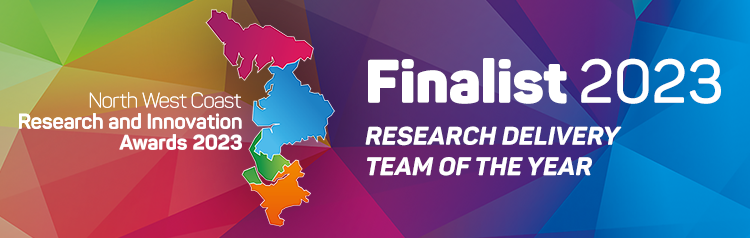 Delighted to be finalists for #NWCAwards Research Delivery Team of the Year 🎉🎉

Always wonderful to learn about the teams & individuals nominated in all categories. The work & dedication across the whole region to improve lives is inspiring. Roll on June 22nd!

#whywedoresearch