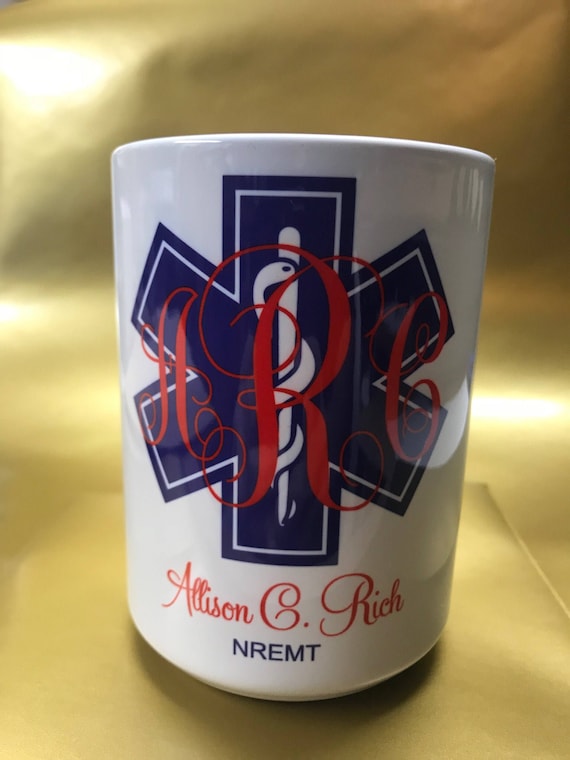QuiltingandMore's tweet photo. Custom EMT Paramedic Monogram coffee mug https://t.co/29lIBIsw9C #name #giftforhim #giftforher #giftforwomen #giftformen #staroflife @etsymktgtool https://t.co/Btaklg1tJJ